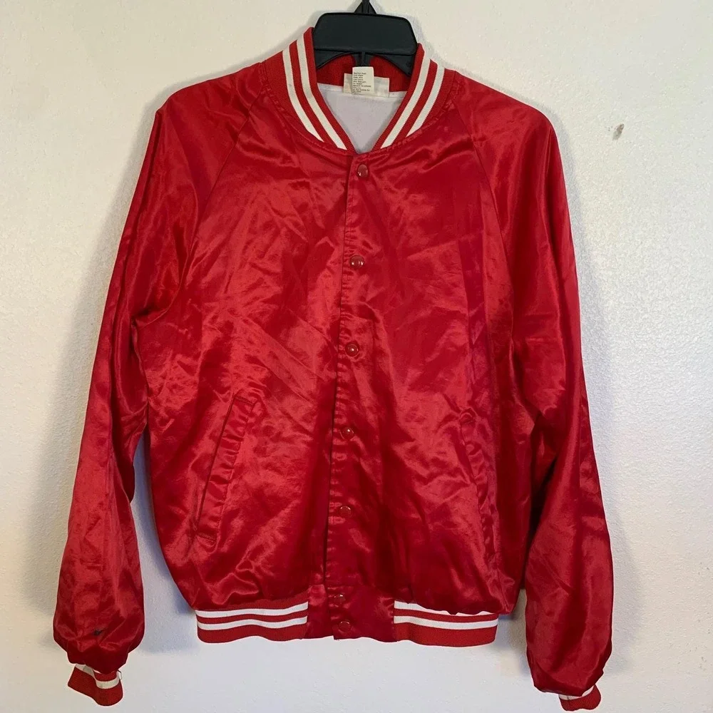 Vintage Hartwell Texas Warrior Soccer‎ Satin Varsity Jacket USA M Town Country